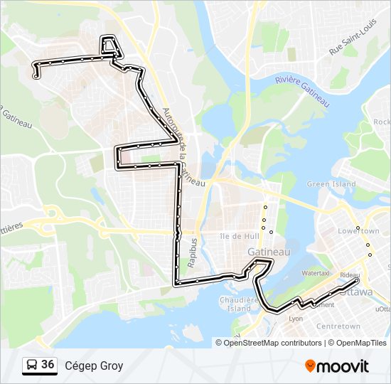 36 Bus Line Map