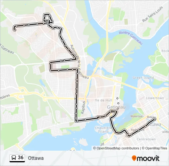 36 Bus Line Map