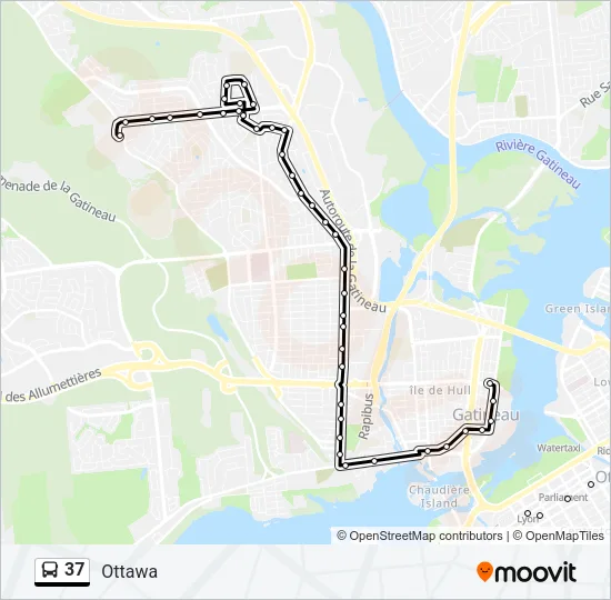 37 Bus Line Map