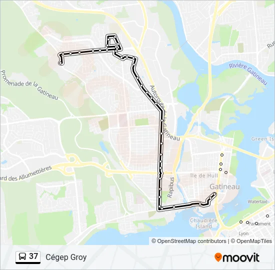 37 Bus Line Map