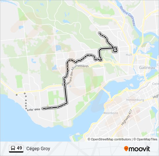 49 Bus Line Map