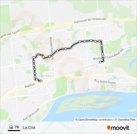 76 Bus Line Map