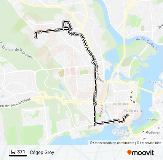 371 Bus Line Map