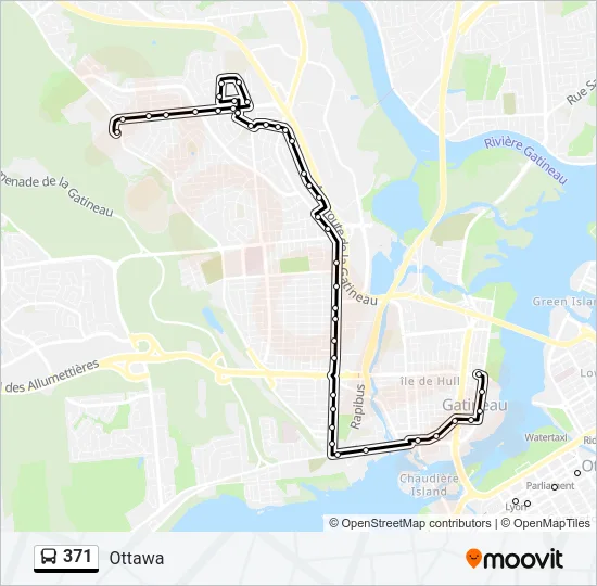 371 Bus Line Map