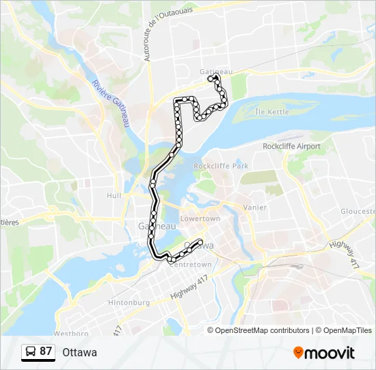 87 Bus Line Map