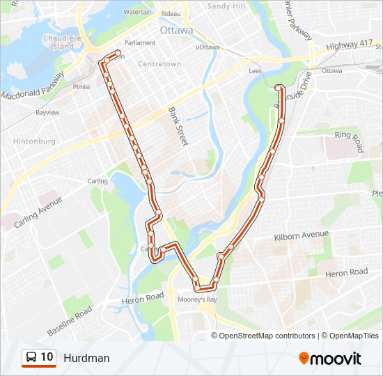 10 bus Line Map