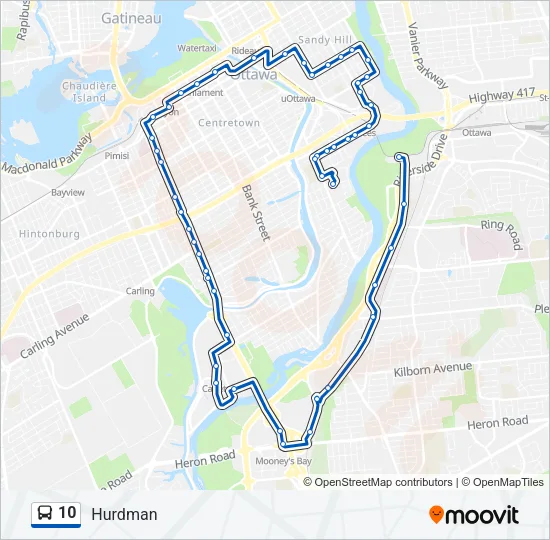 10 Bus Line Map