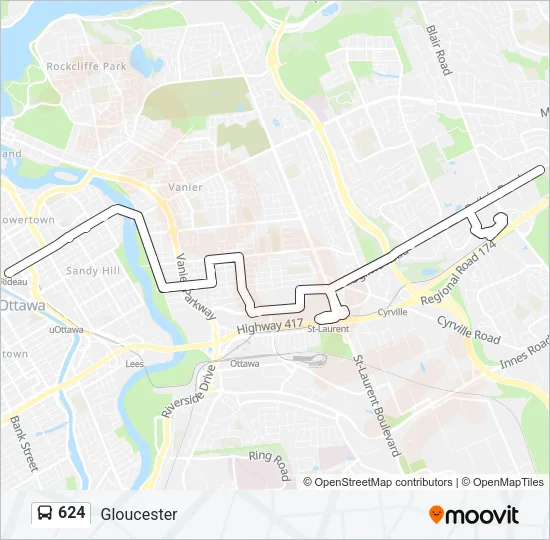 624 Bus Line Map