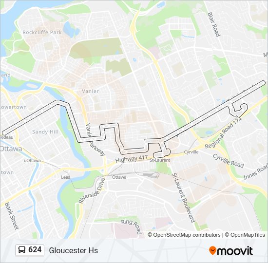 624 Bus Line Map