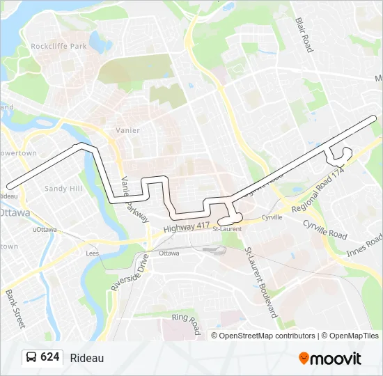 624 Bus Line Map