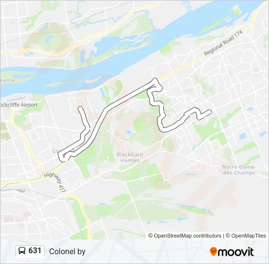 631 Bus Line Map