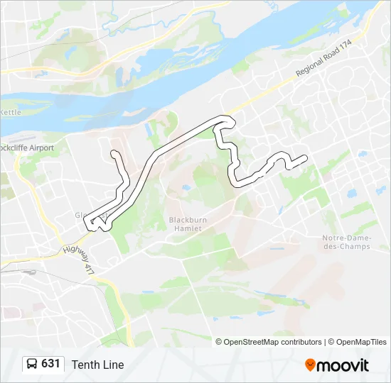 631 Bus Line Map