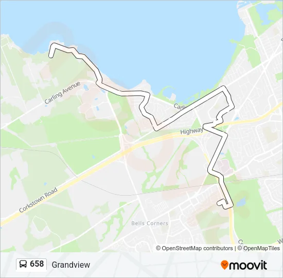 658 Bus Line Map