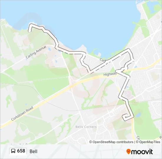 658 Bus Line Map
