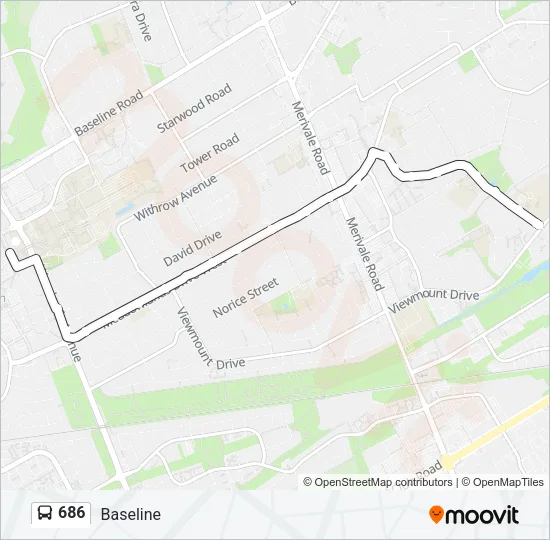 686 Bus Line Map