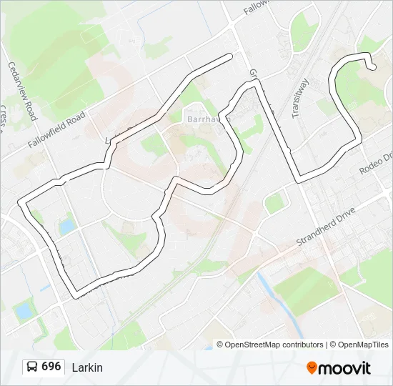 696 Bus Line Map