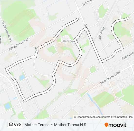 696 Bus Line Map