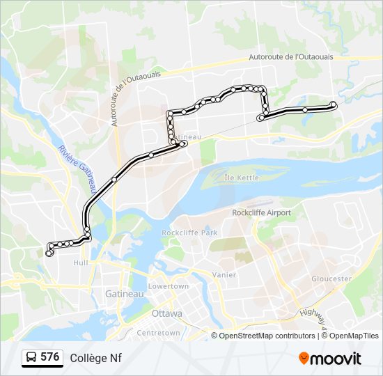 576 bus Line Map