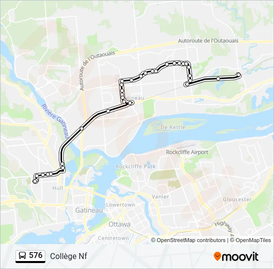 576 Bus Line Map