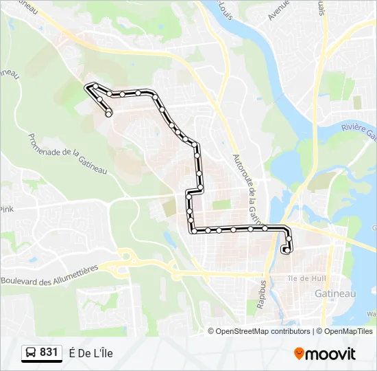 831 Bus Line Map