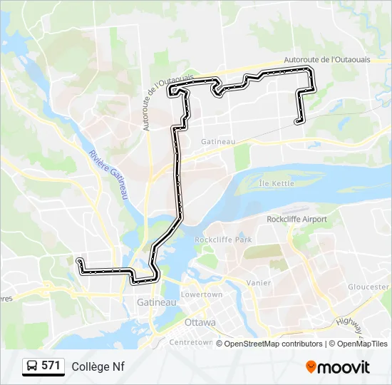 571 Bus Line Map