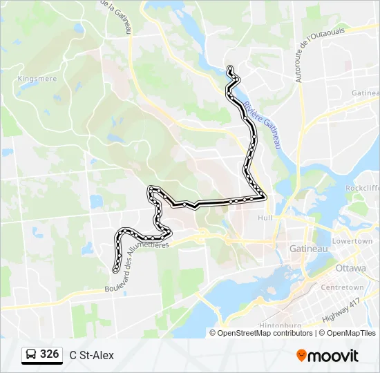 326 Bus Line Map