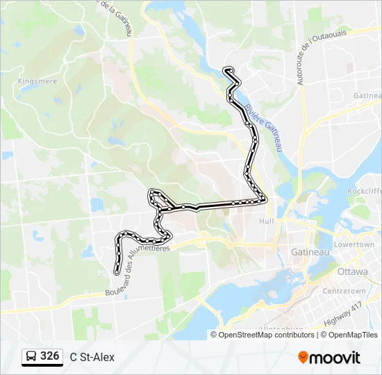 326 Bus Line Map