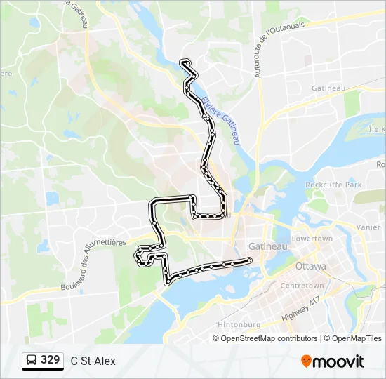 329 Bus Line Map