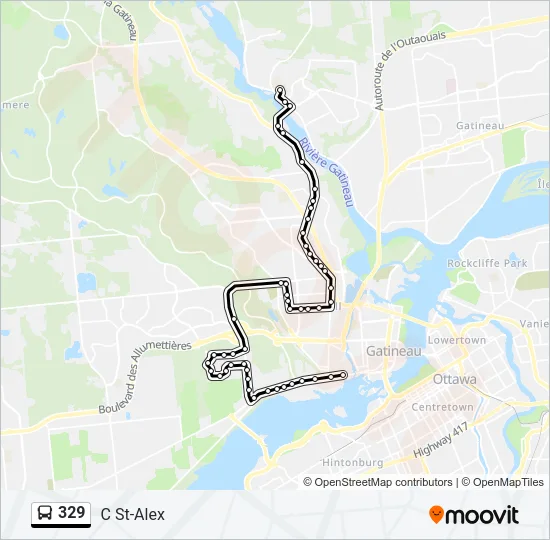 329 Bus Line Map