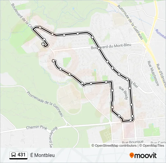 431 Bus Line Map