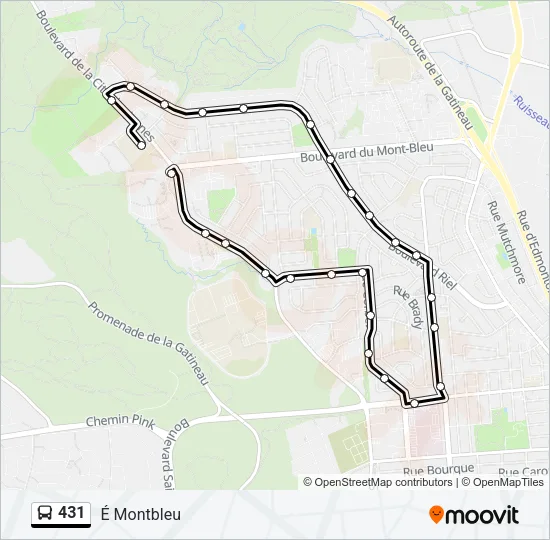 431 Bus Line Map