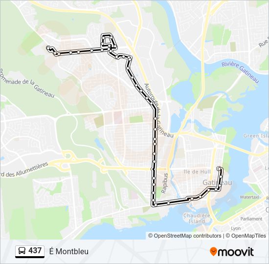 437 Bus Line Map