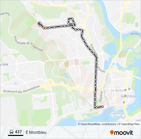 437 Bus Line Map