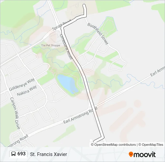 693 Bus Line Map