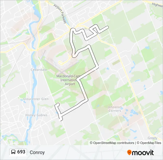 693 Bus Line Map