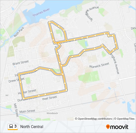 3 bus Line Map