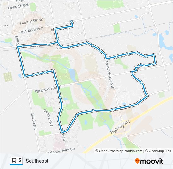 5 bus Line Map