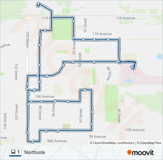 1 Bus Line Map
