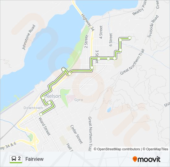 2 Bus Line Map