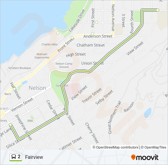 2 Bus Line Map