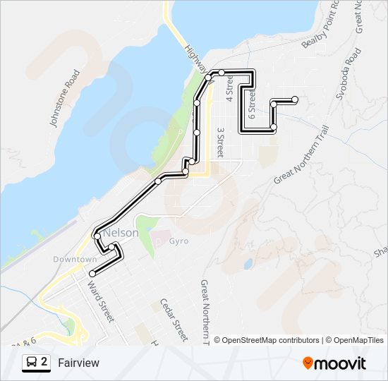 2 Bus Line Map