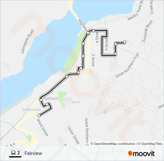 2 Bus Line Map