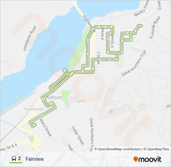 2 Bus Line Map