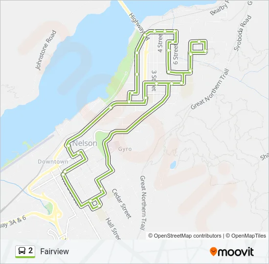 2 Bus Line Map