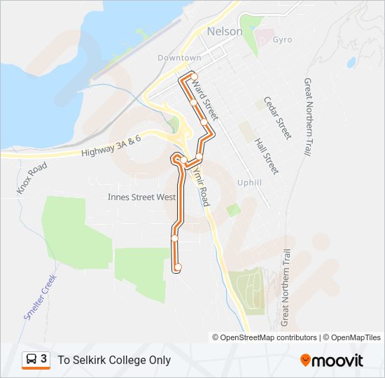 3 Bus Line Map