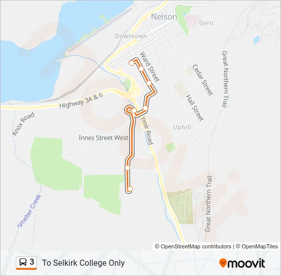3 Bus Line Map