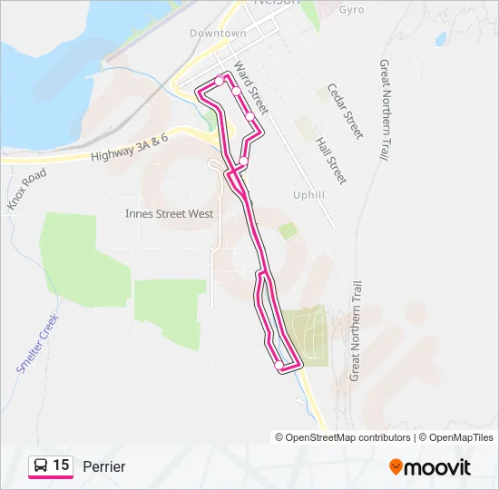 15 Bus Line Map