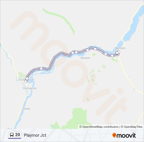 20 Bus Line Map