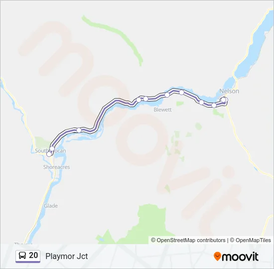 20 Bus Line Map