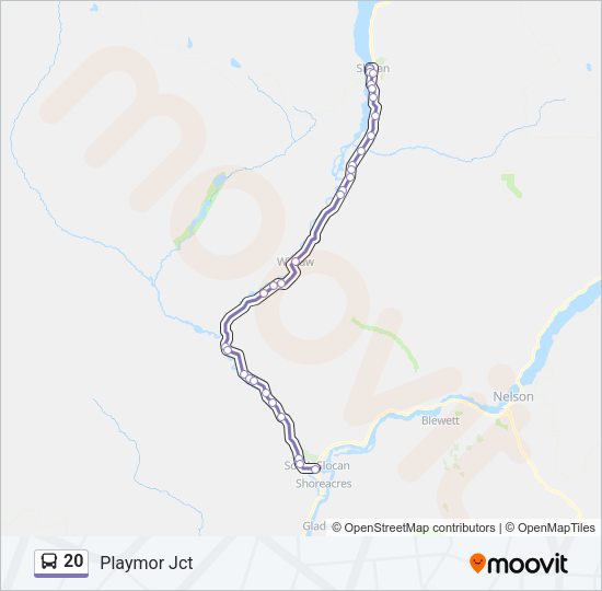 20 Bus Line Map